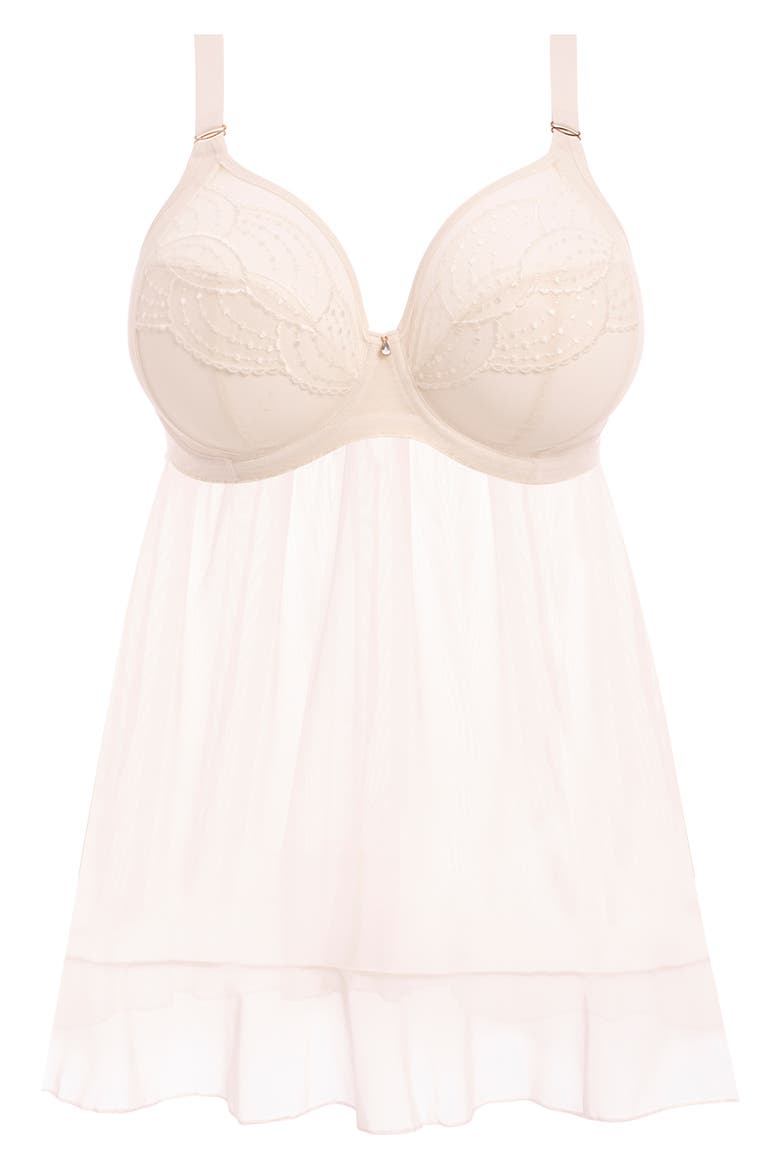 Priya Full Figure Underwire Babydoll, Alternate, color, VANILLA