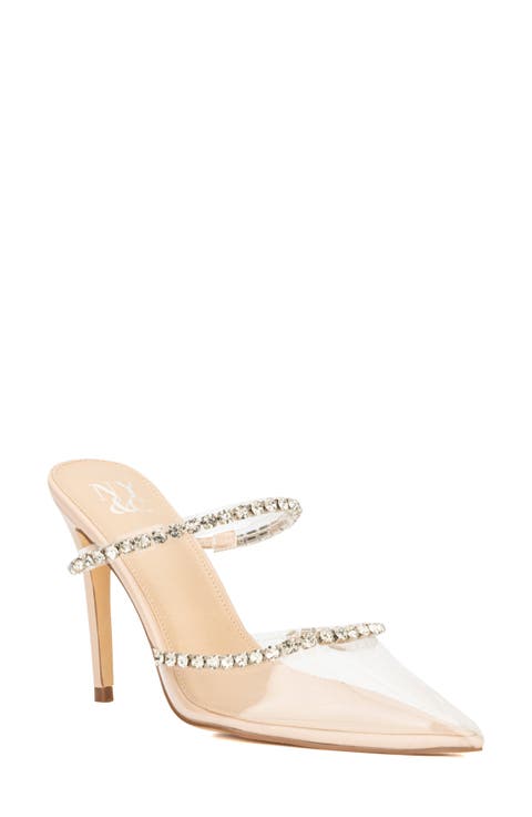 Fatima Crystal Embellished Lucite Pump (Women)