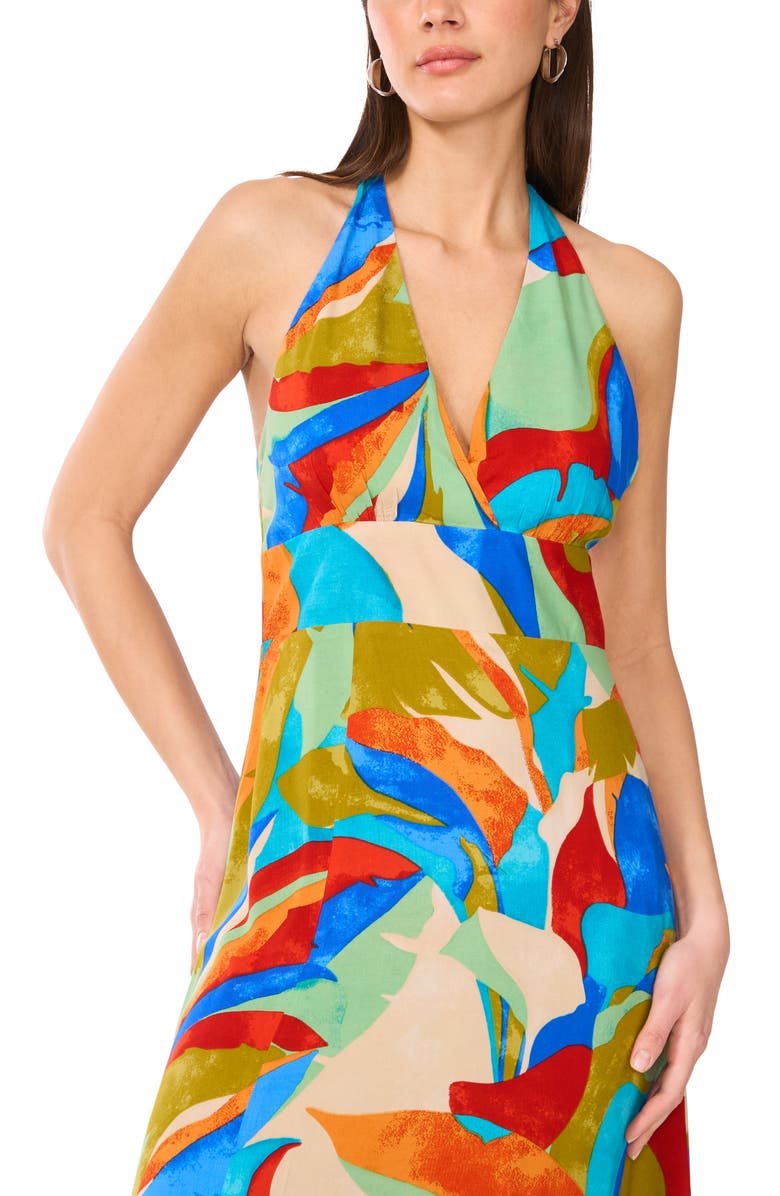 Vince Camuto Print Halter Neck Maxi Dress, Alternate, color, 