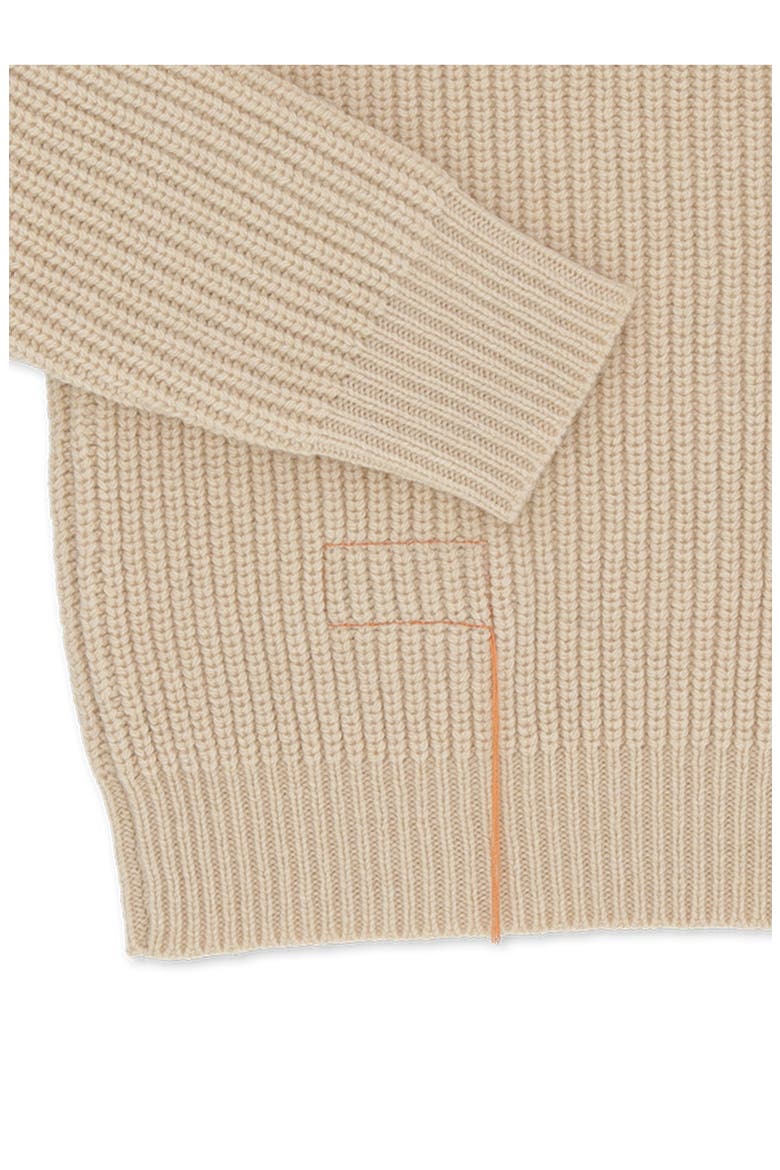 Leona High Neck Wool and Cashmere Sweater, Alternate, color, Cream