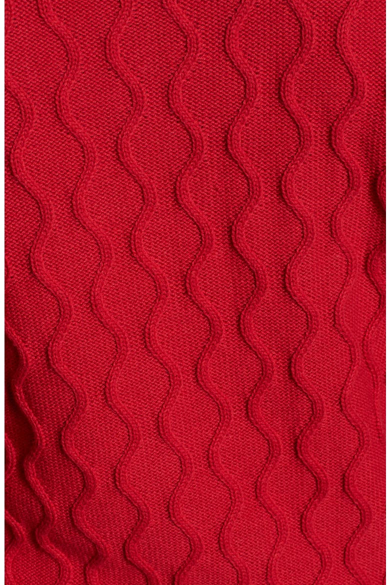 Graduate Bell Sleeve Sweater, Alternate, color, BERRY/ WHITE
