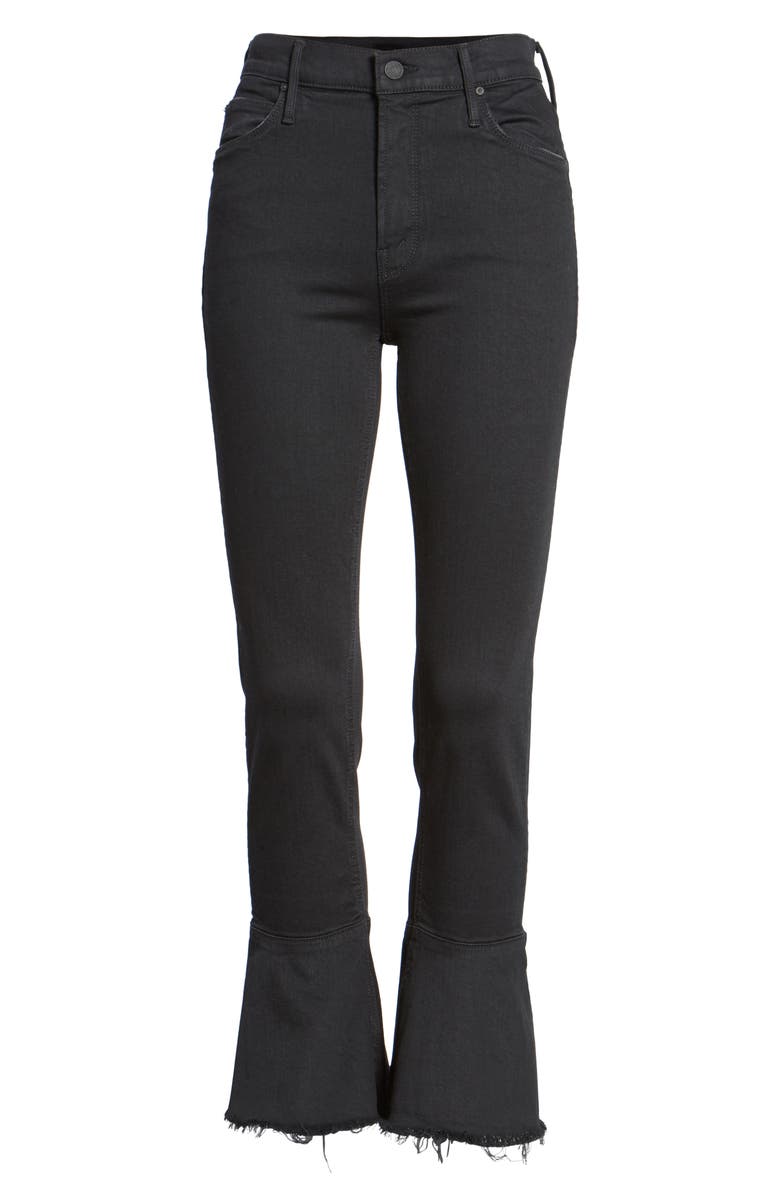 MOTHER The Cha Cha Fray Flare Crop Jeans, Alternate, color, 