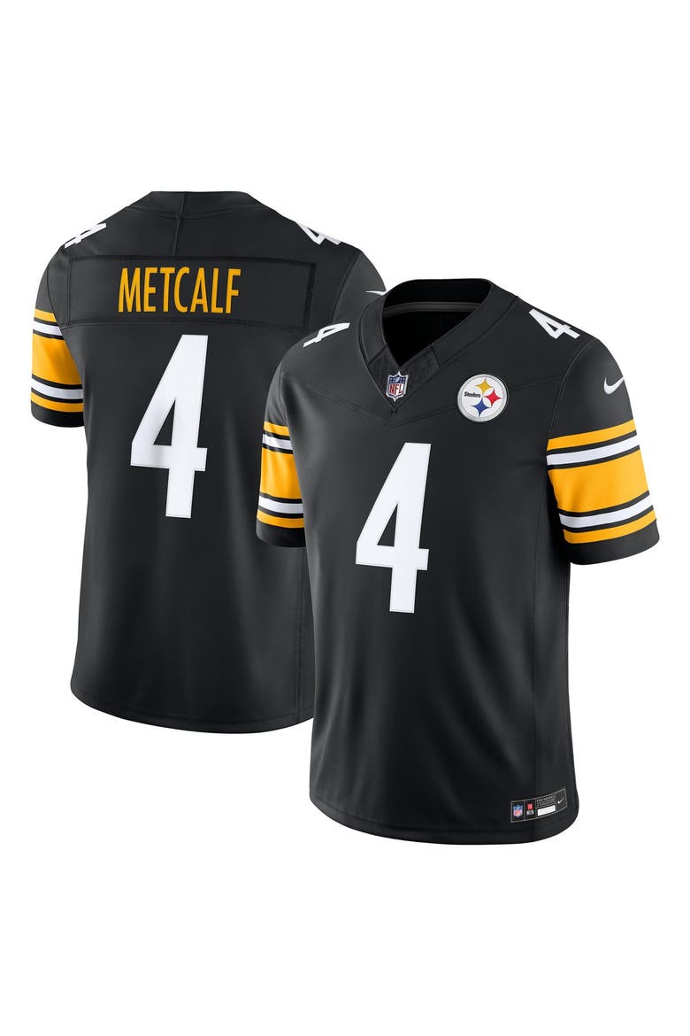 Men's Nike DK Metcalf Black Pittsburgh Steelers Team Vapor F.U.S.E. Stitched Limited Jersey, Main, color, Black