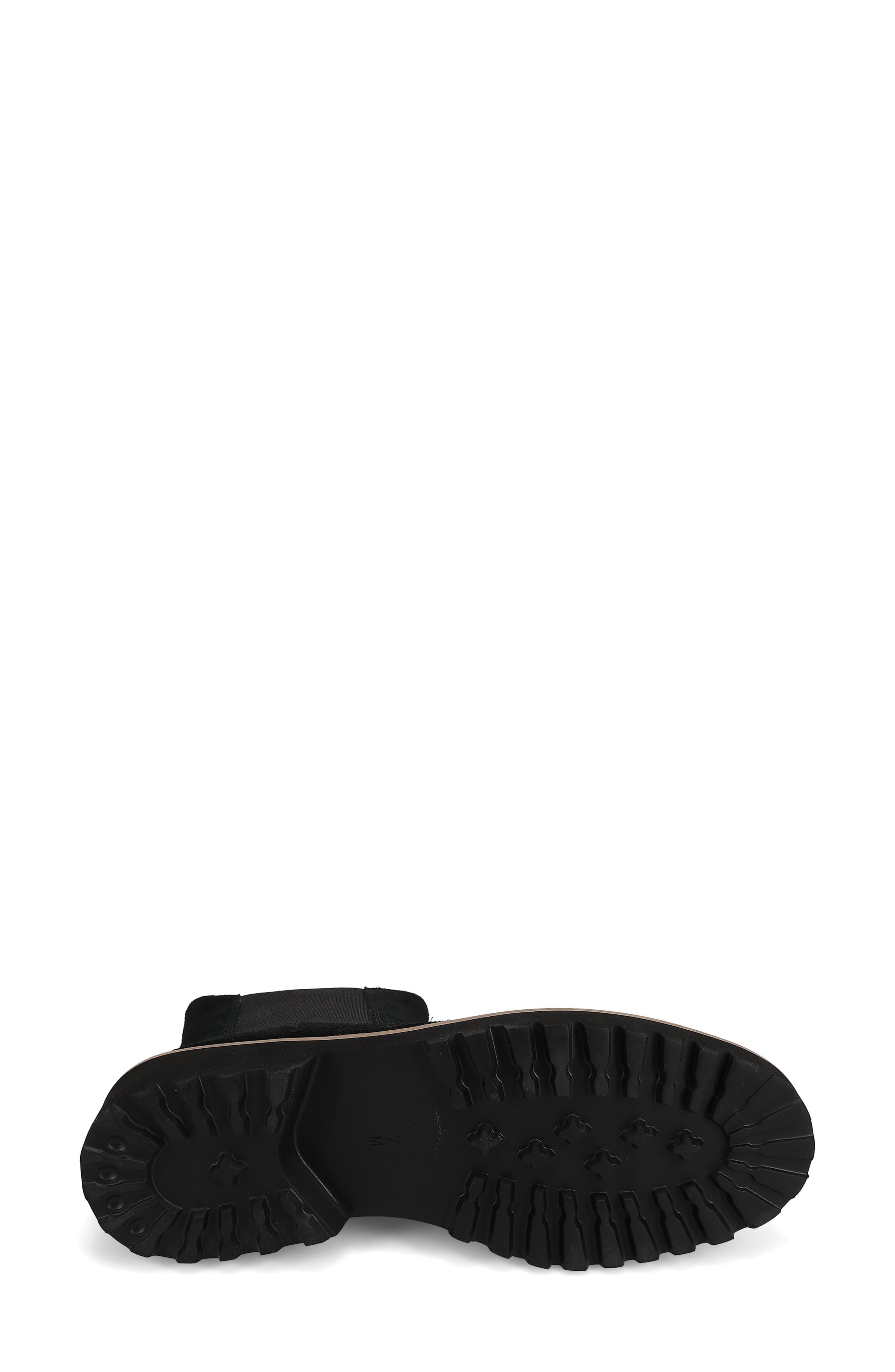 Zelda Waterproof Leather Bootie, Alternate, color, BLACK