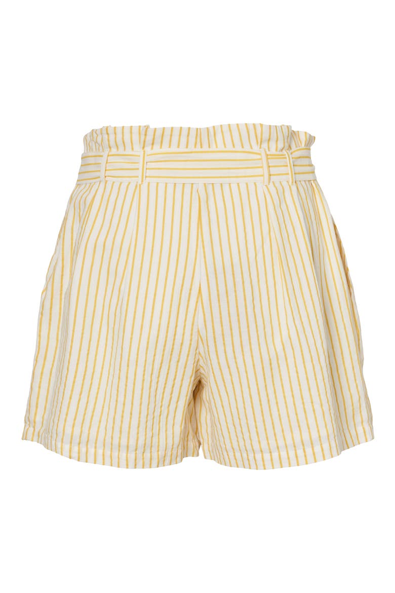 Paperbag Waist Shorts, Alternate, color, SNOW WHITE W/ BANANA CREAM