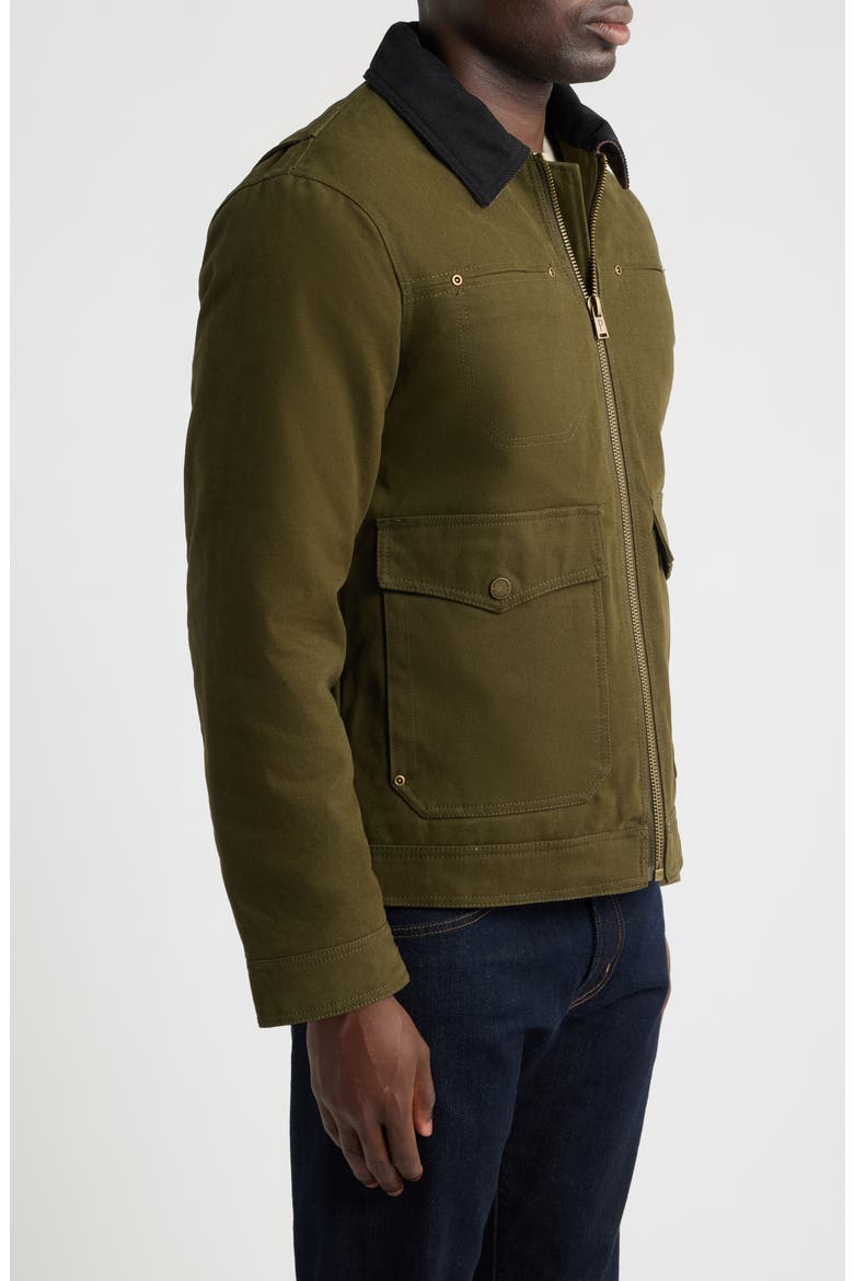 Carson City Cotton Canvas Ranch Jacket, Alternate, color, DARK OLIVE