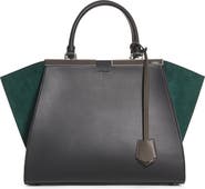 Fendi 3Jours Baltico Leather & Suede Shopper