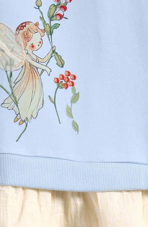 Next Kids' Fairy Graphic Sweatshirt & Flare Leggings Set In Blue