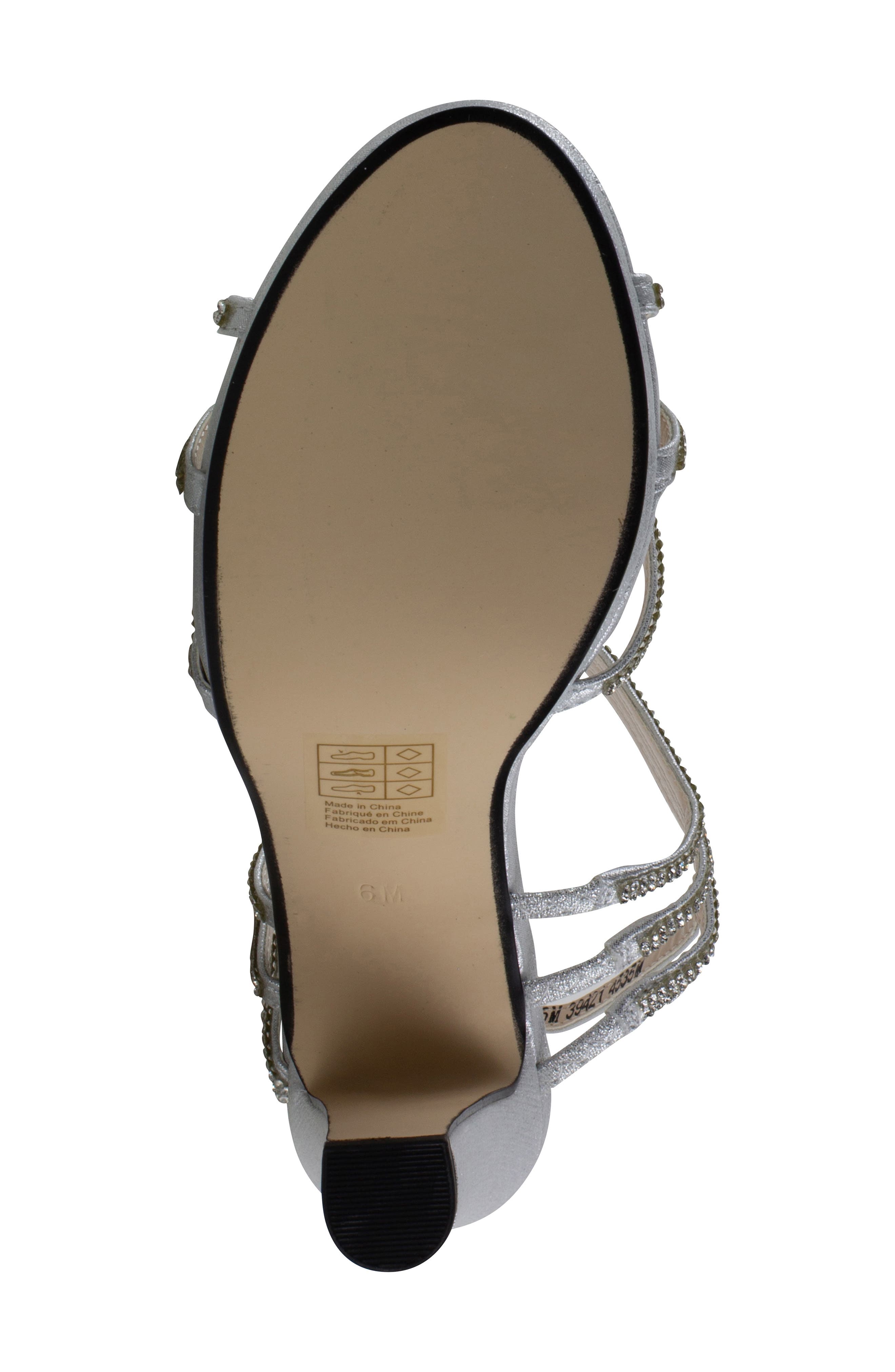 Elizabeth Crystal Embellished Sandal, Alternate, color, SILVER