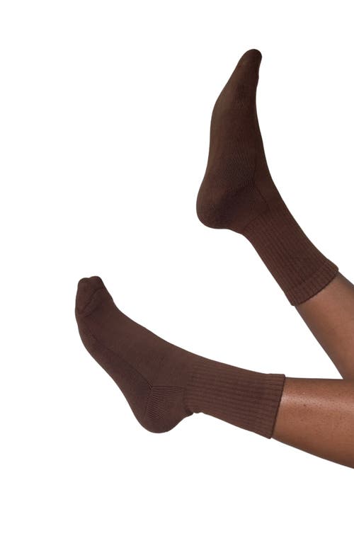 Proclaim Luxe Organic Pima Cotton Socks In Deep Nude