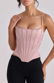 HOUSE OF CB Cadie Satin Corset Top