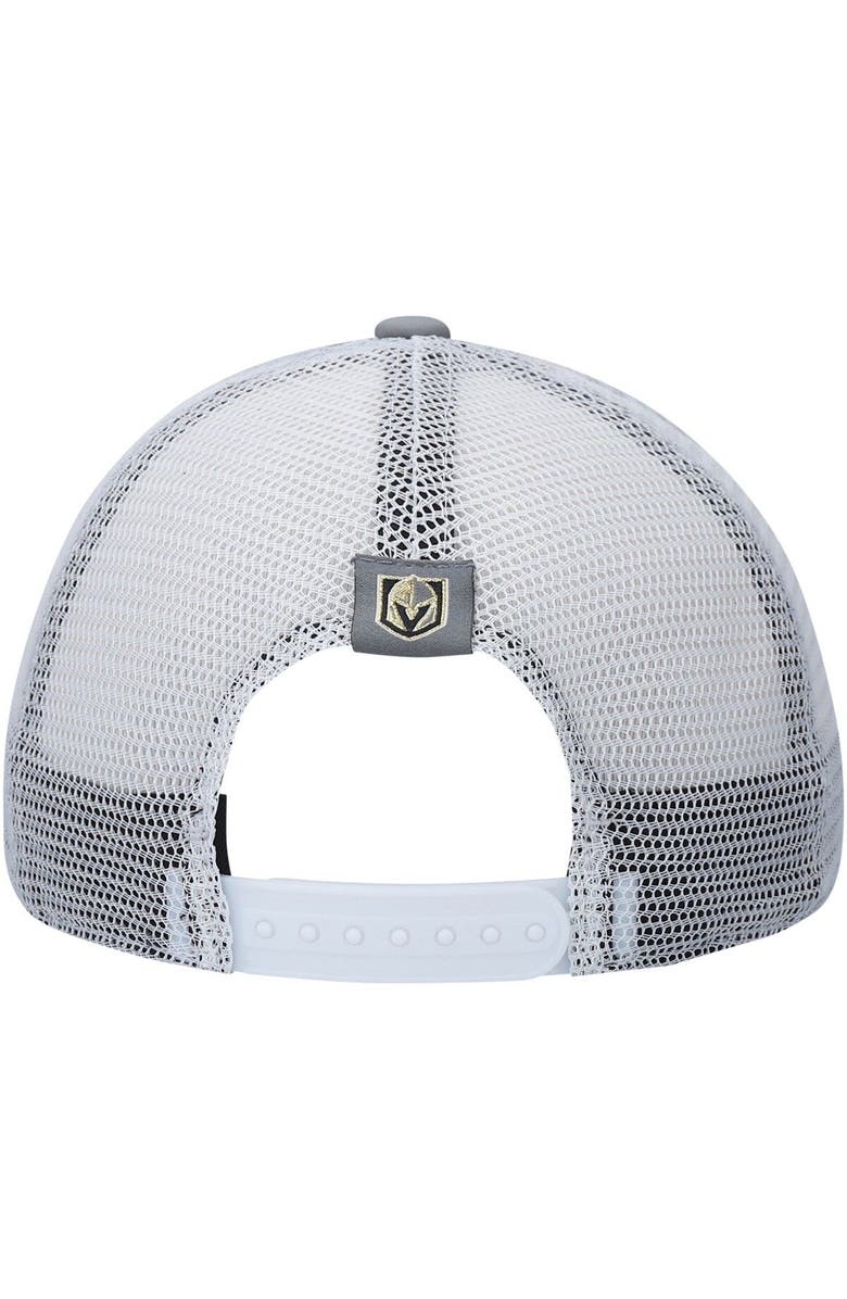adidas Men's adidas Gray/White Vegas Golden Knights Locker Room Foam Trucker Snapback Hat, Alternate, color, Gray