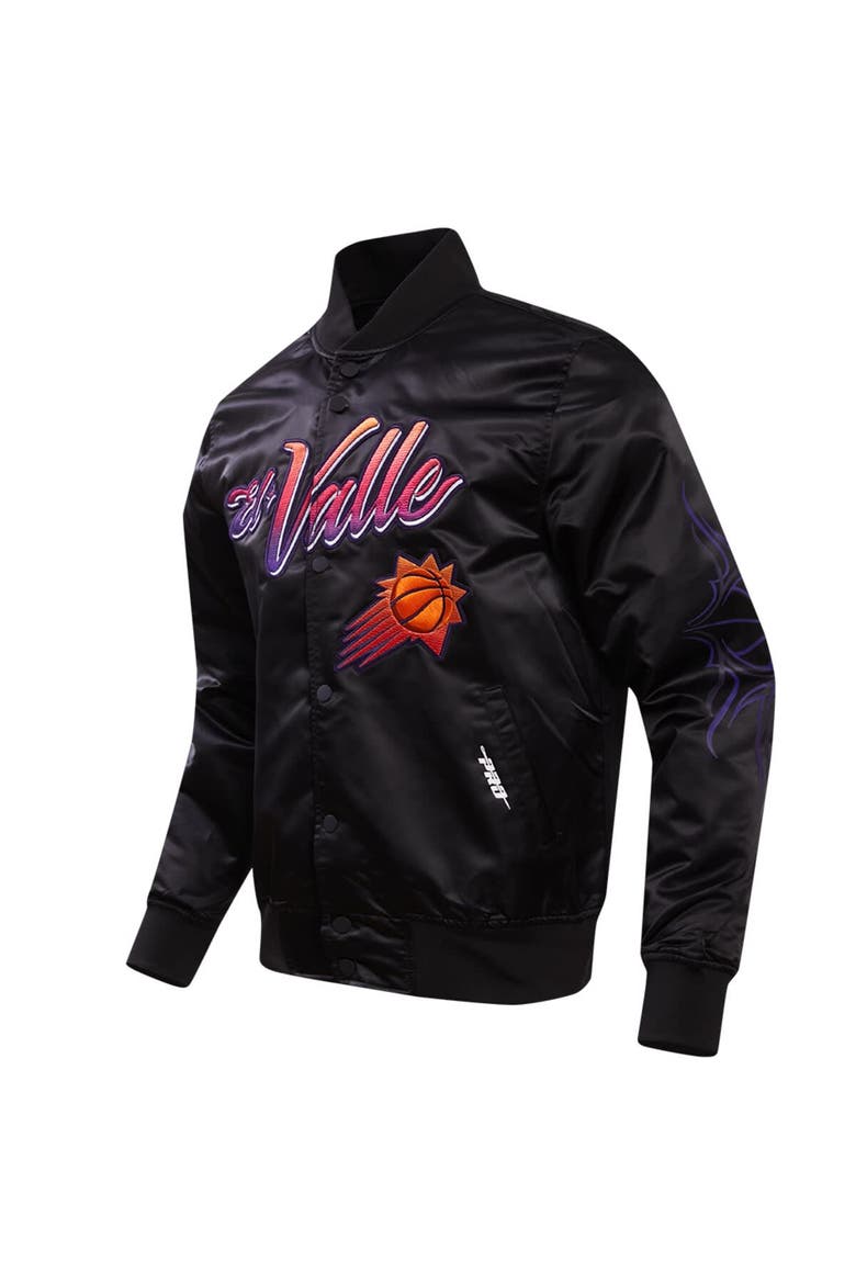 Men's Pro Standard Black Phoenix Suns 2023/24 City Edition Satin Full-Snap Jacket, Alternate, color, Black