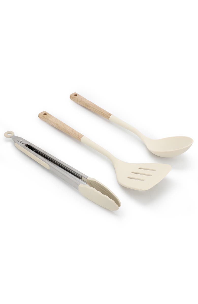 Gibson Elite Folkstone 13 Piece Ceramic Nonstick Cast Aluminum Cookware Set, Alternate, color, White