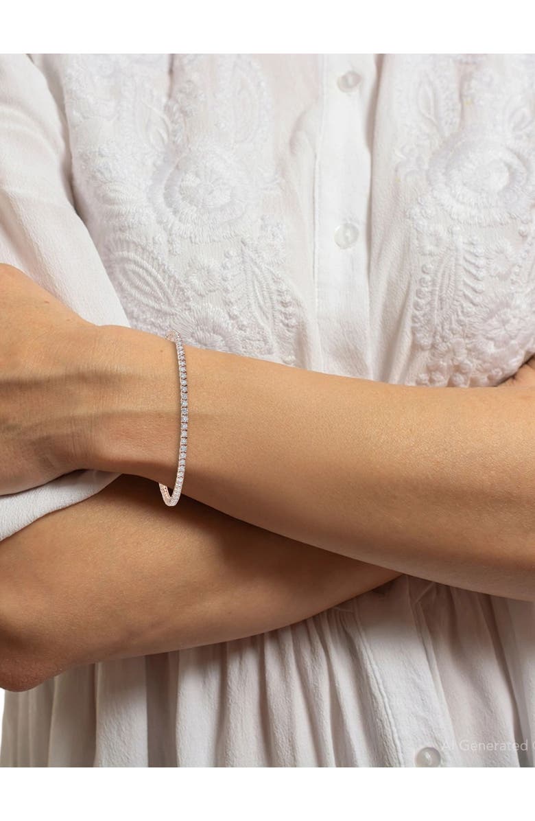 Bliss Diamond 2 Ct Lab Grown Diamond Tennis Bracelet 7" 14k Gold, Alternate, color, 14K Rose Gold