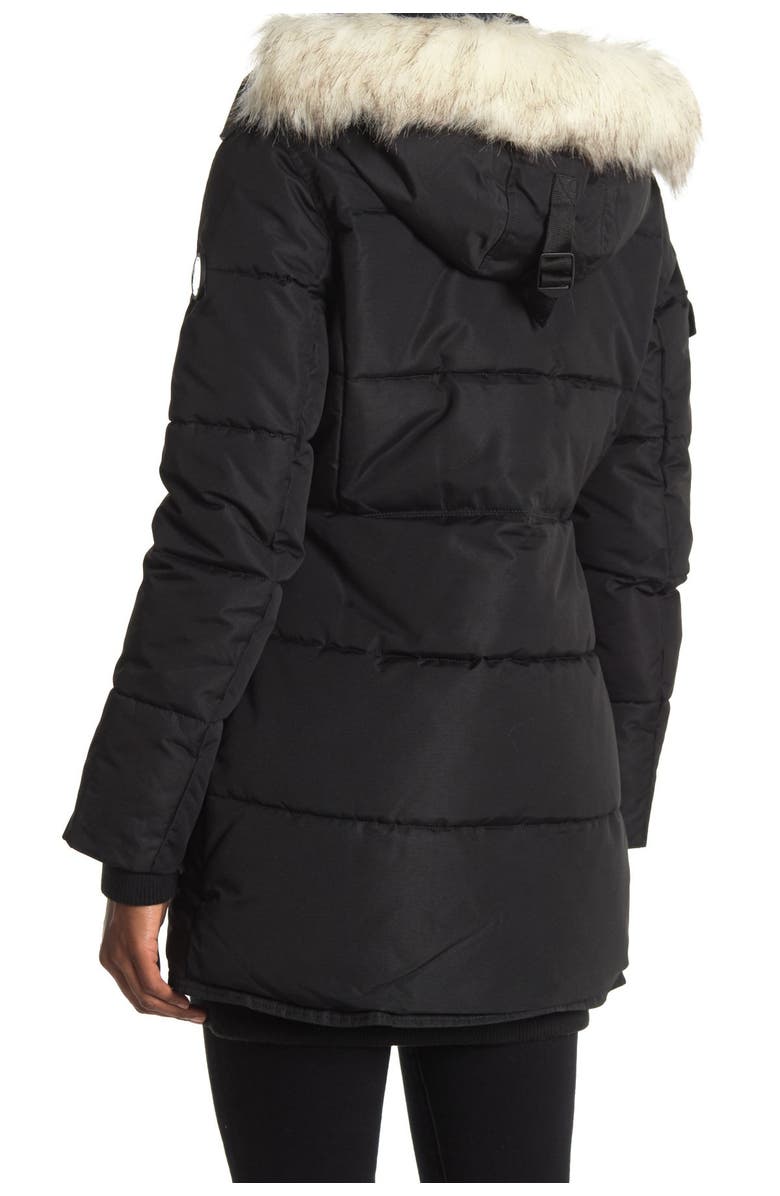 Noize Astrid Heavyweight Faux Fur Trim Jacket, Alternate, color, 