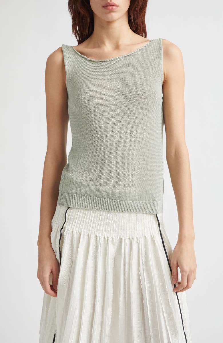 Paloma Wool Lotti Sleeveless Hemp Sweater, Main, color, 510 - Green