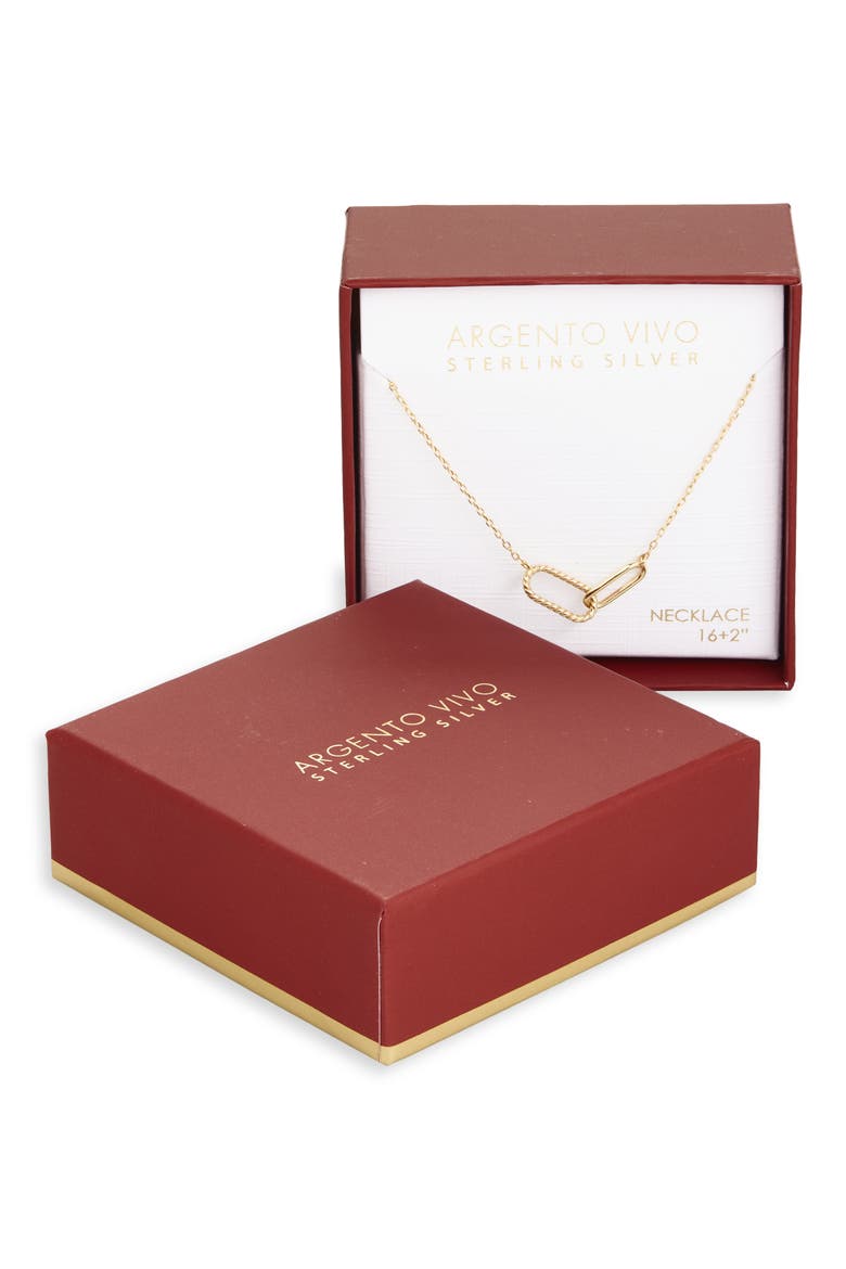 Interlocking Link Necklace, Alternate, color, GOLD