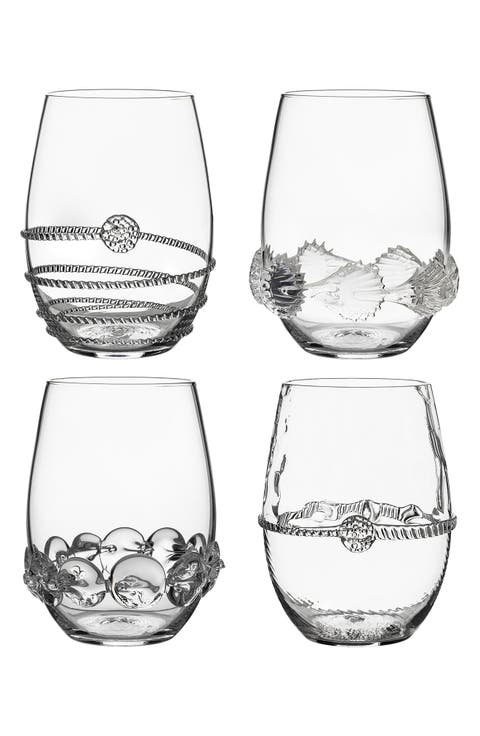Heritage Set of 4 Assorted Stemless Wine Glasses