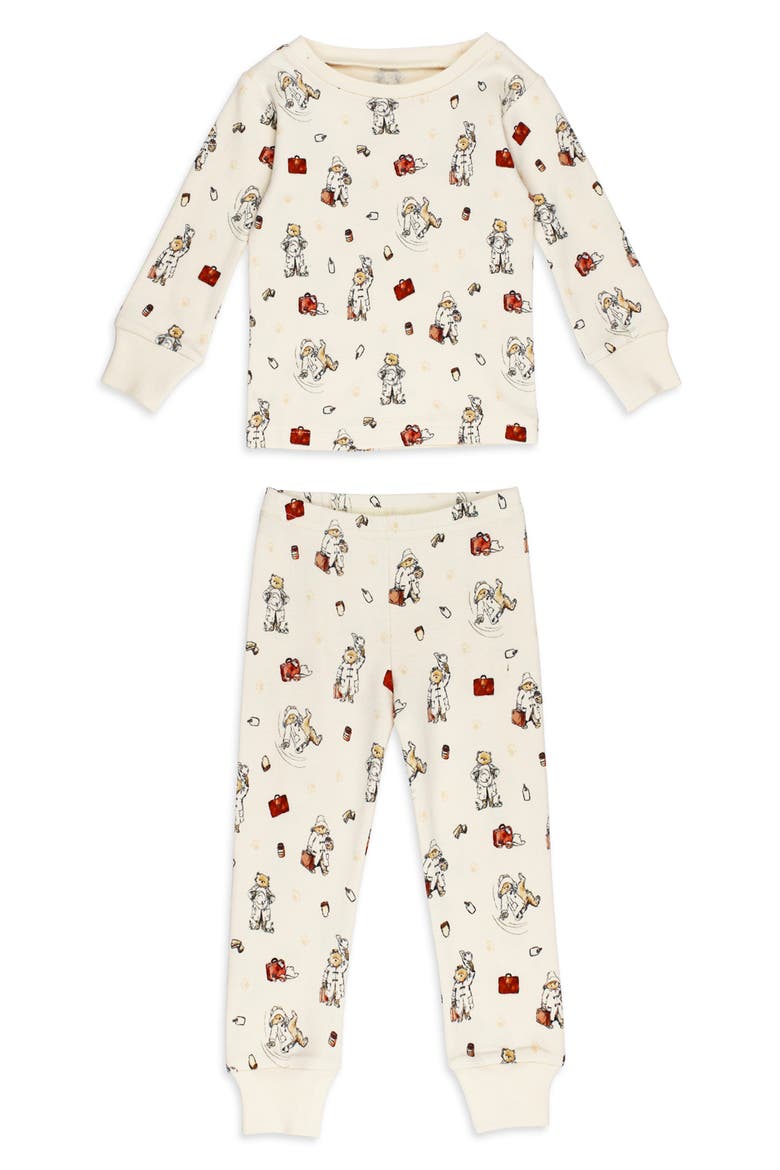 x Paddington Fitted Organic Cotton Two-Piece Pajamas, Main, color, ADVENTURE PADDINGTON