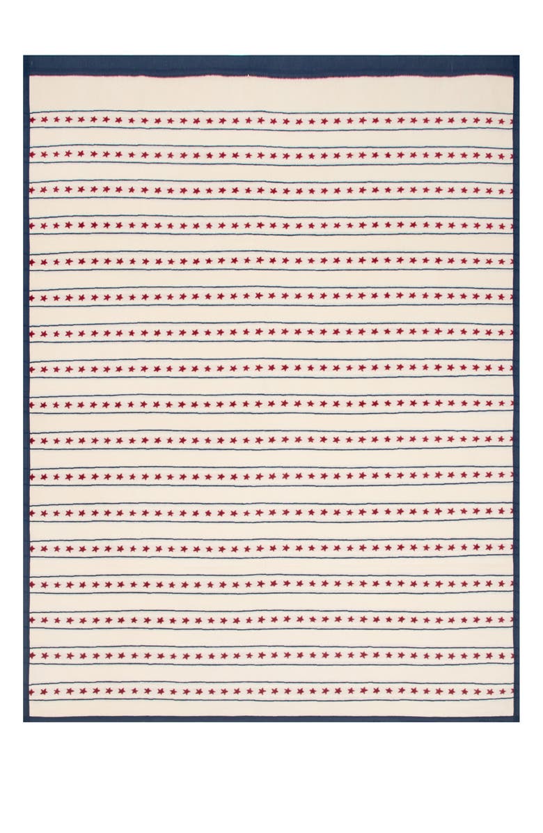 ChappyWrap Stars & Stripes Throw Blanket, Alternate, color, Cream