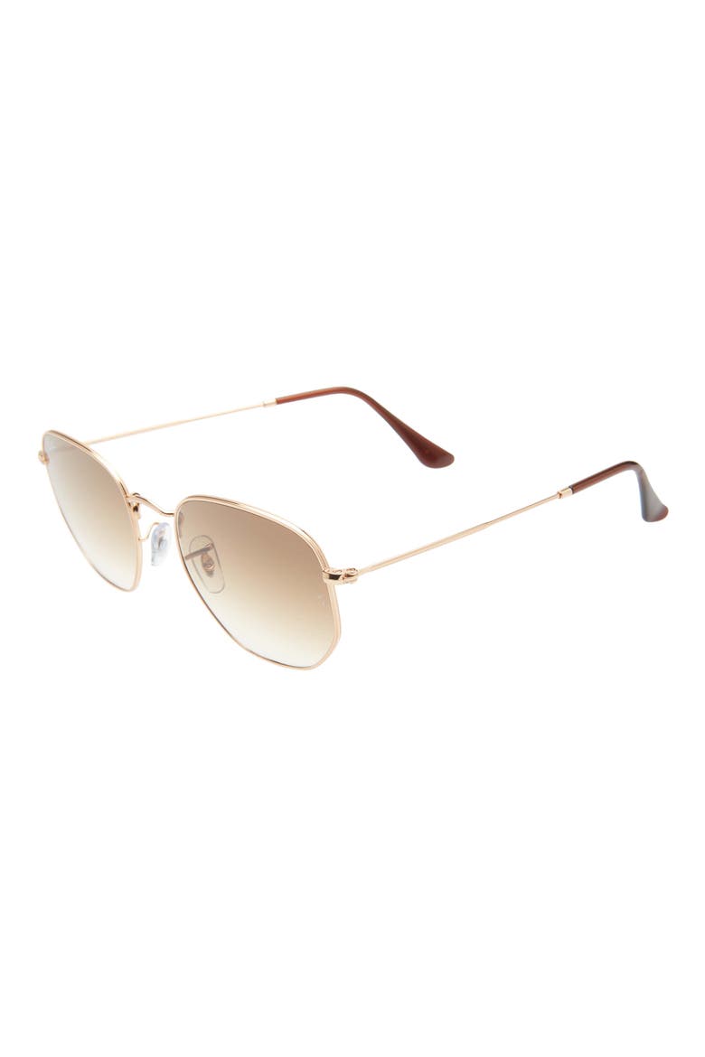 54mm Geometric Sunglasses, Alternate, color, ARISTA/ CLEAR GRADIENT BROWN
