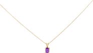 Haus of Brilliance 14K Gold 6x4MM Oval Shaped Gemstone Solitaire Pendant Necklace