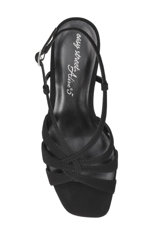 Easy Street Women's Valorie Square Toe Platform Sandals In Black