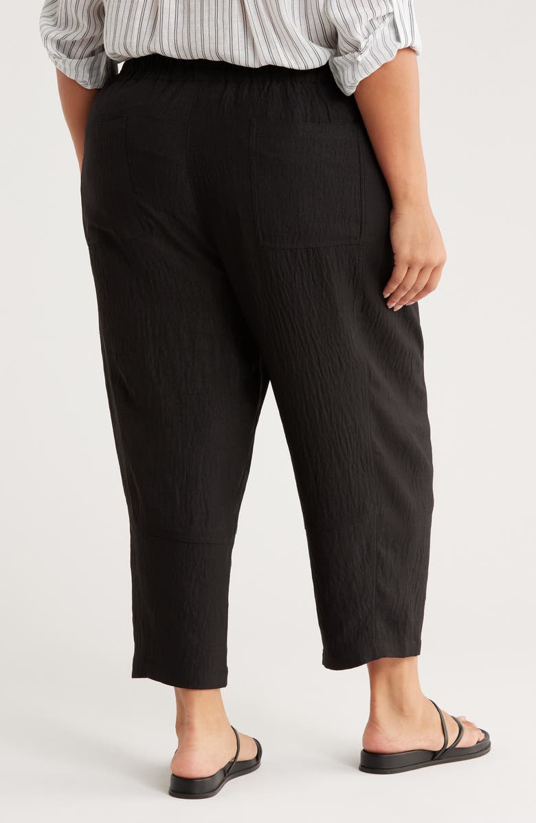 MAX STUDIO Texture Barrel Pants, Alternate, color, Black