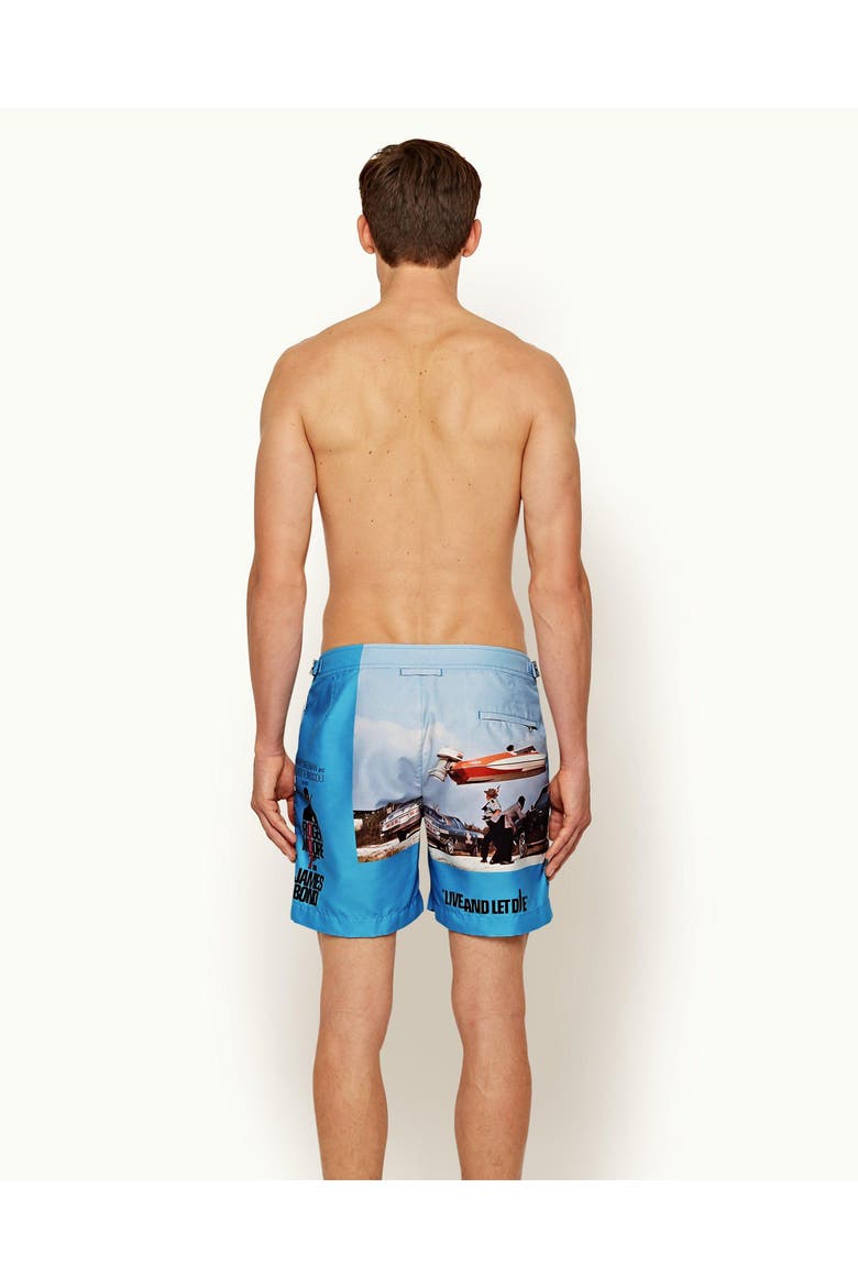 Bulldog Tailored-Fit Swim Shorts, Alternate, color, LIVE AND LET DIE
