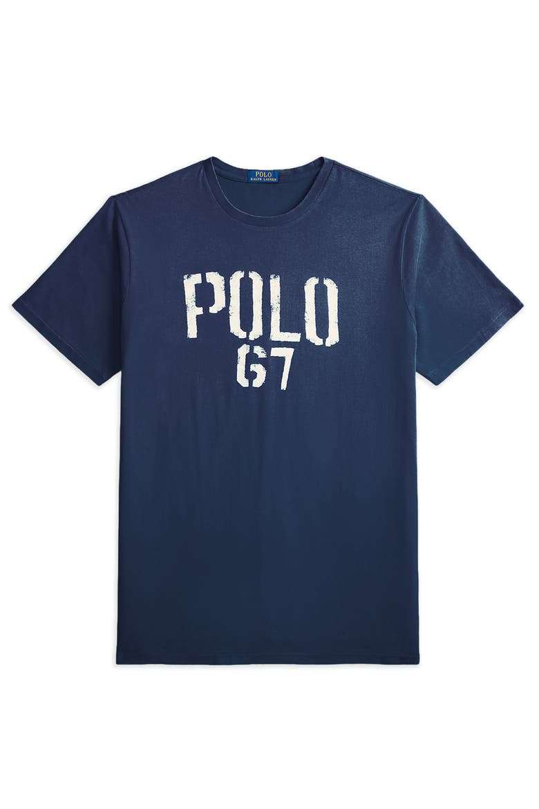 Big & Tall Polo 67 Graphic Tee, Alternate, color, DARK COBALT