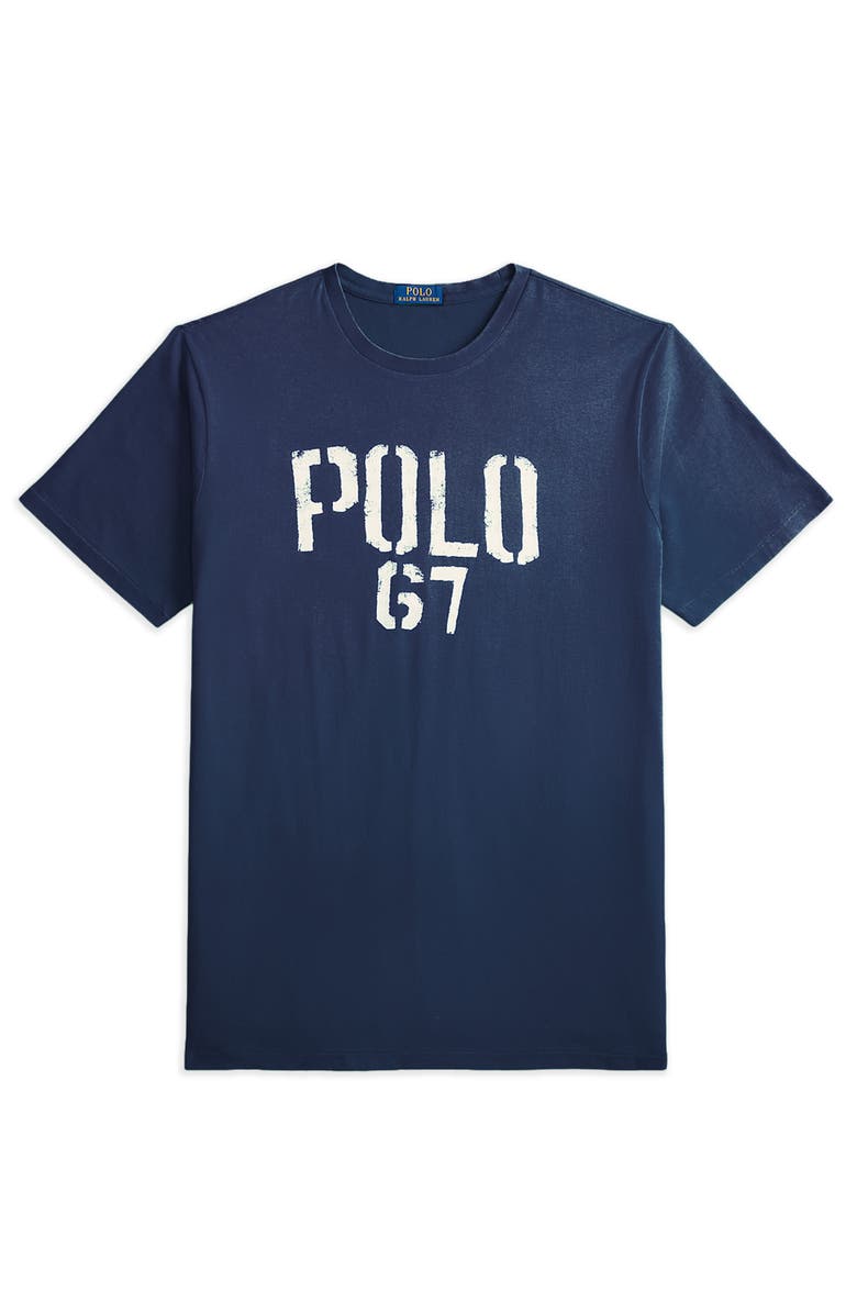 Polo Ralph Lauren Big & Tall Polo 67 Graphic Tee, Alternate, color, Dark Cobalt