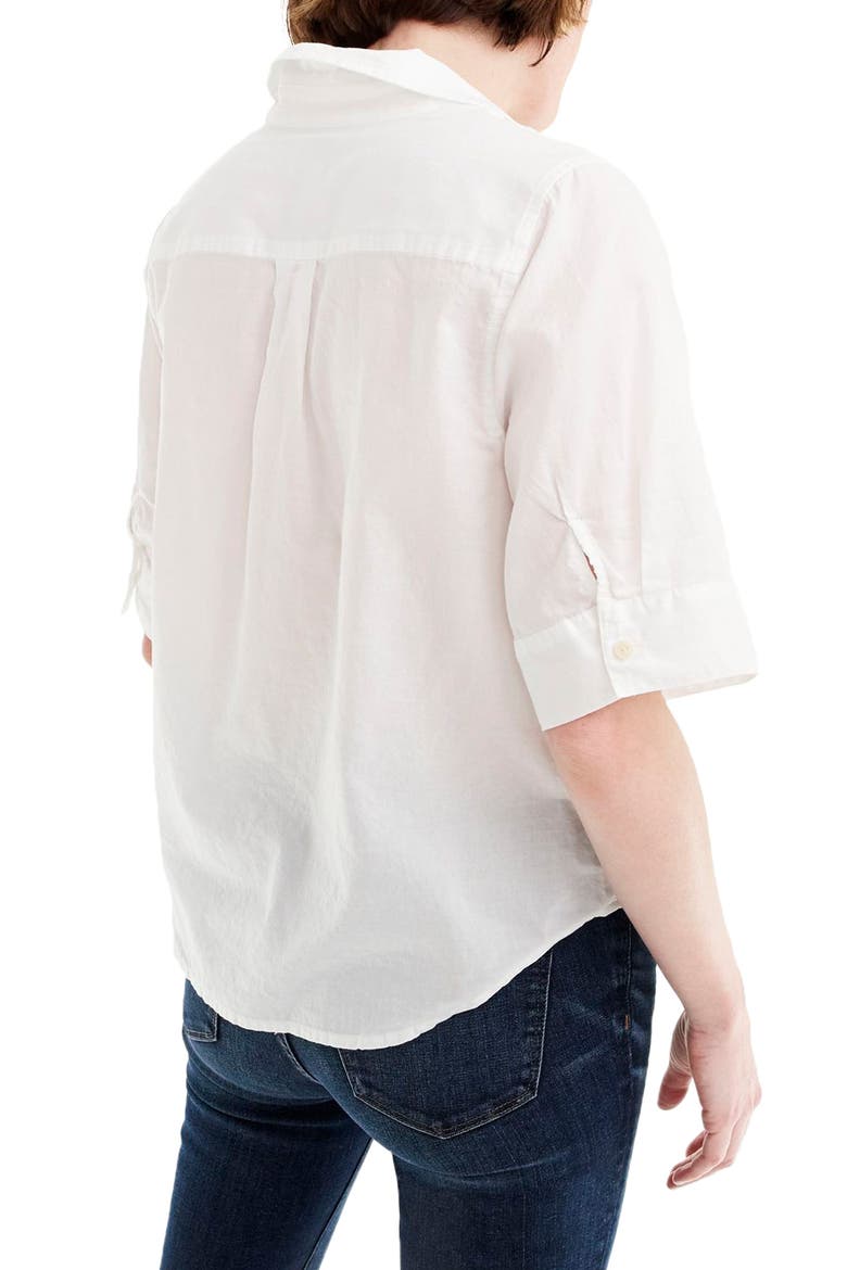 Short Sleeve Button-Up Shirt, Alternate, color, WHITE