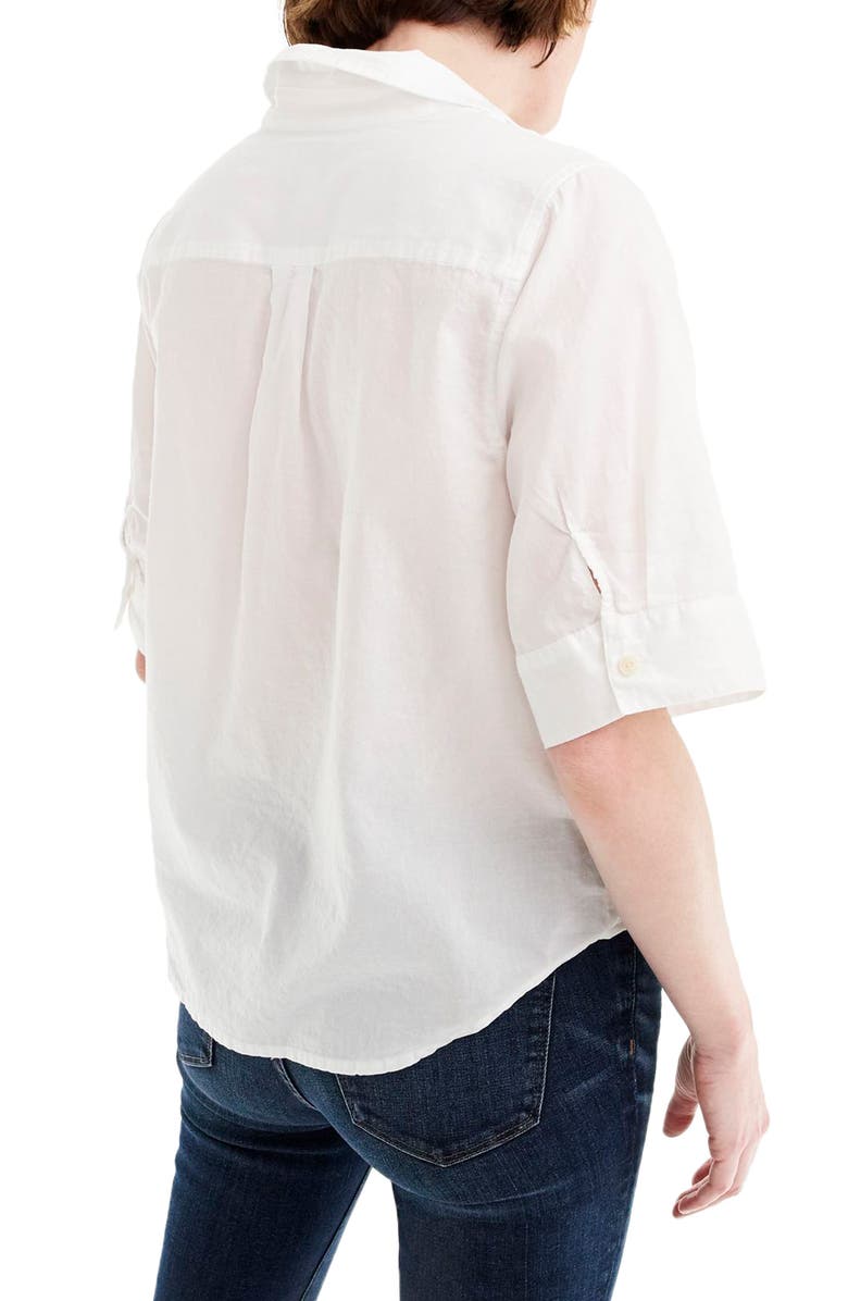 J.Crew PETITE SEBU IN SOLID WHITE, Alternate, color, 