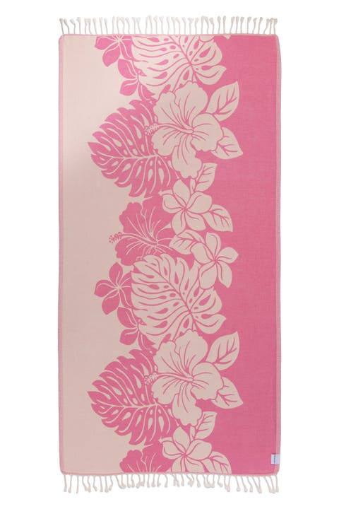 Hibiscus Flower Sand Resistant Organic Turkish Towel