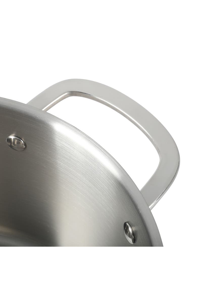 Chef's Deck 10-Piece Stainless Steel Cookware Set with Tri-Ply Encapsulated Base, Induction Safe, Alternate, color, Stainless Steel