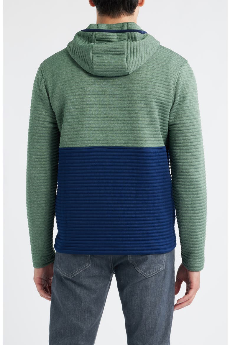 Werner Rib Colorblock Half Zip Hoodie, Alternate, color, NAVY