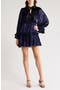 Moranne Long Sleeve Burnout Velvet Shift Dress