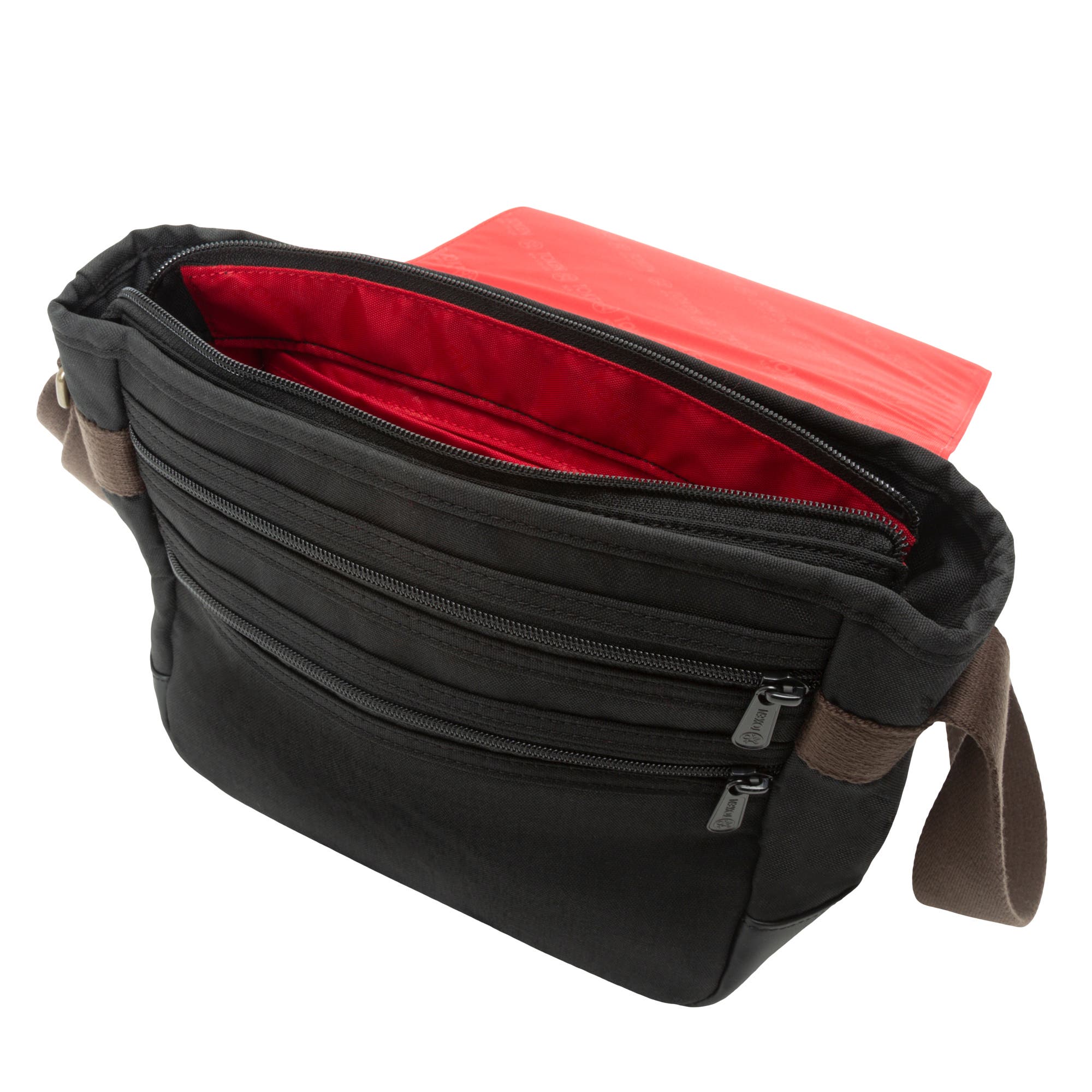 Token Waxed Nylon Rockefeller Crossbody Bag, Alternate, color, Black