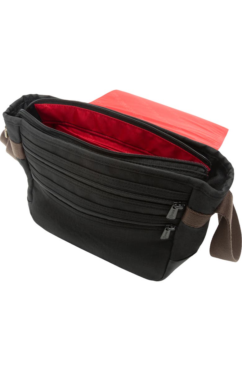 Token Waxed Nylon Rockefeller Crossbody Bag, Alternate, color, Black