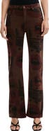 Desigual Printed Straight Leg Jeans