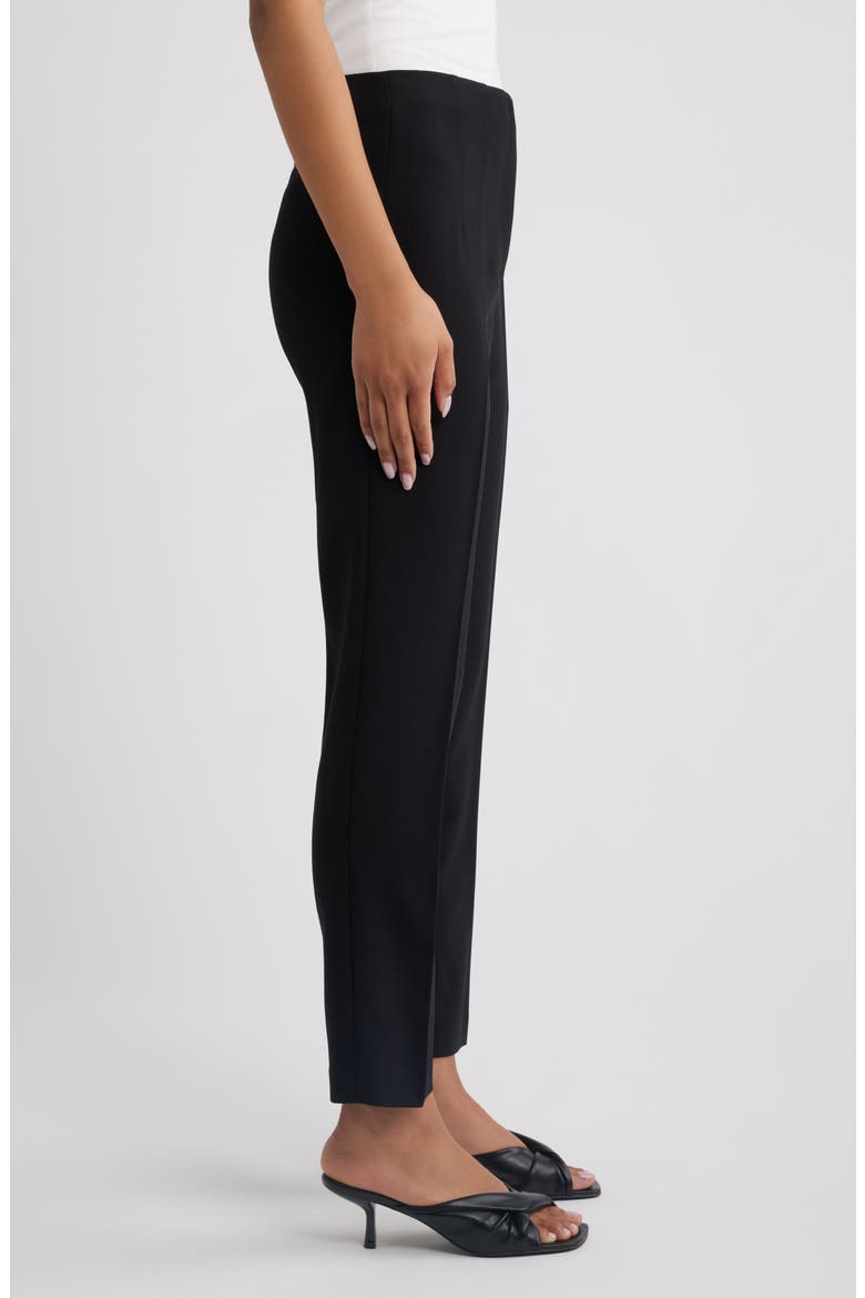 Icon Twill High Waist Cigarette Pants, Alternate, color, BLACK