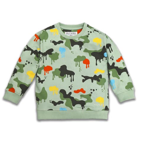 Dinosaur Cotton Crew Neck Sweatshirt (Toddler, Little Kid, Big Kid)