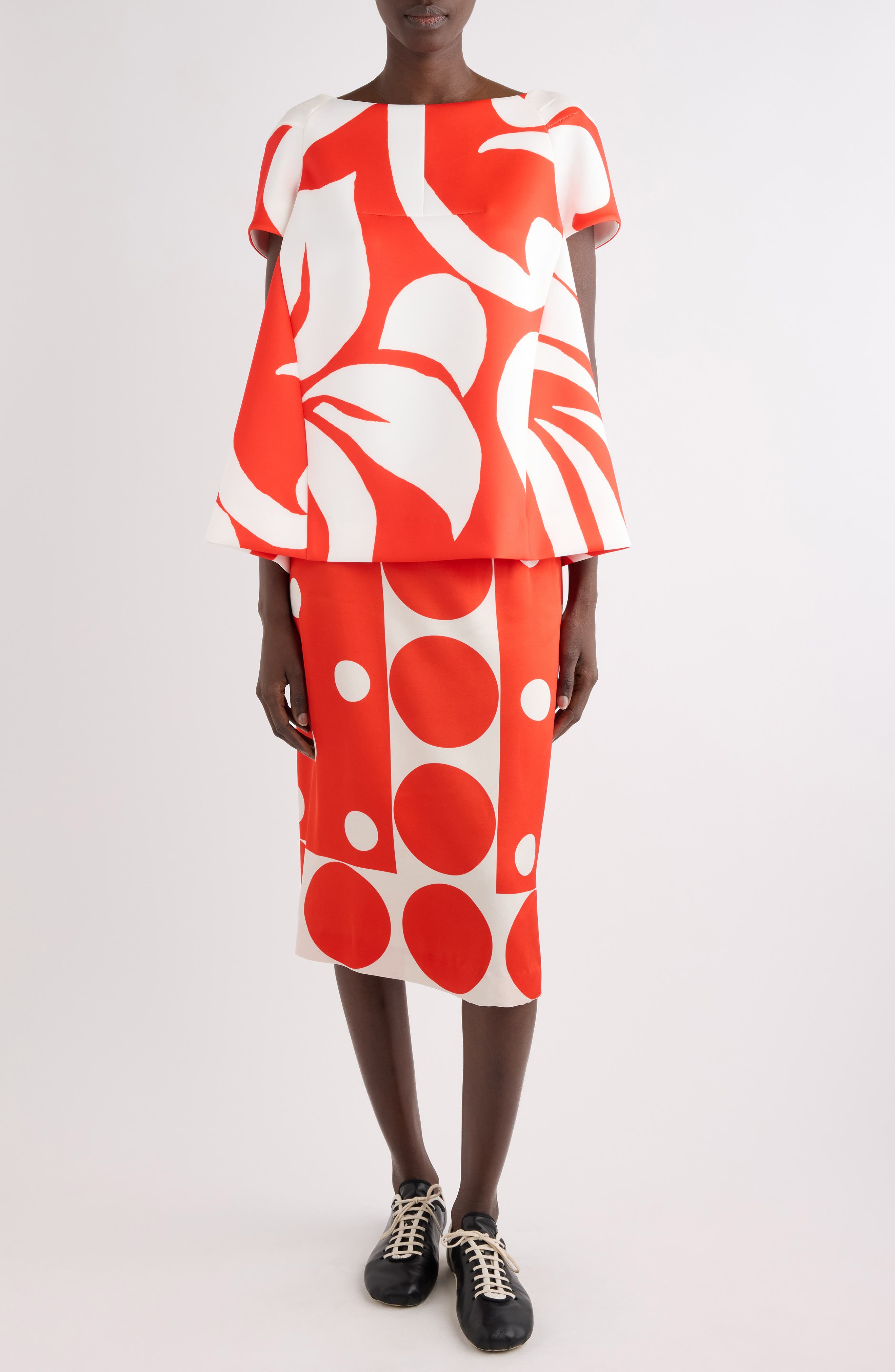 Polka Dot Pencil Skirt - image 2