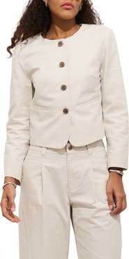 Alex Mill Soho Collarless Cotton & Linen Jacket