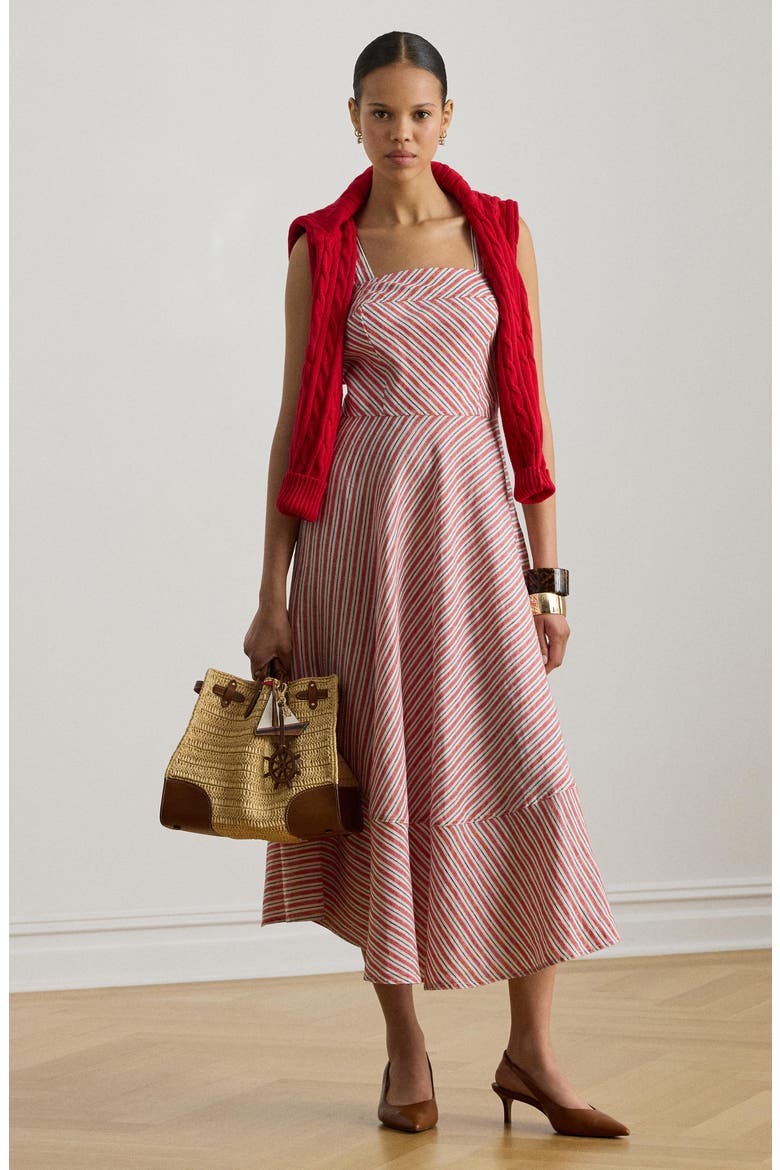 striped linen dress women Maxi Linen Striped Dress Margo