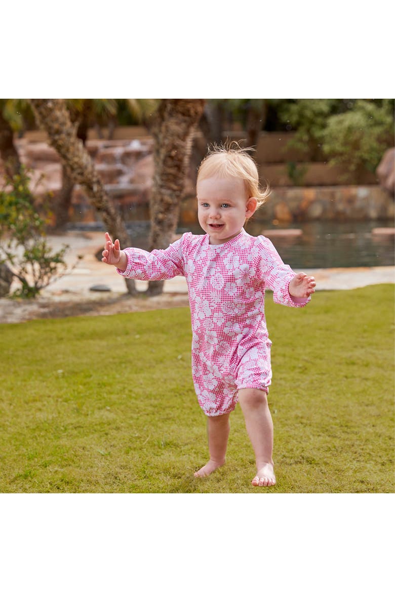 UV Sunzie, Alternate, color, Pink Hibiscus Gingham