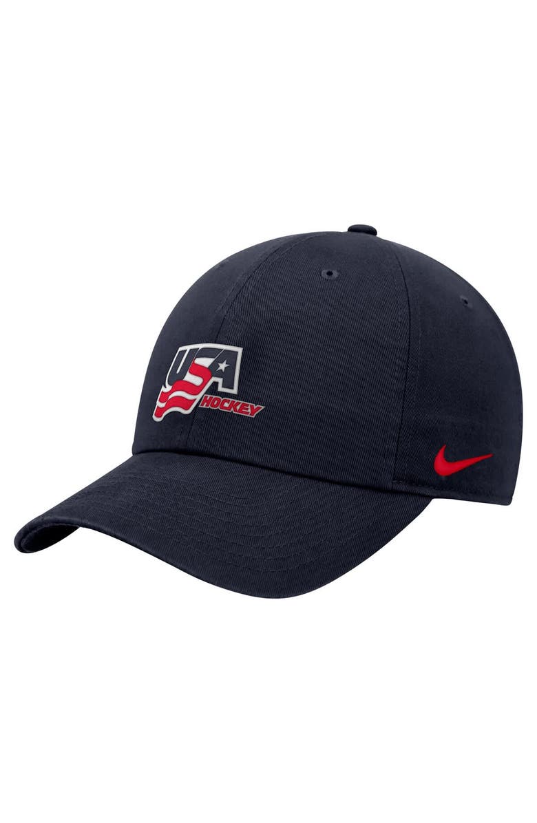Nike Men's Nike Navy US Hockey Club Dri-FIT Adjustable Hat, Main, color, Navy
