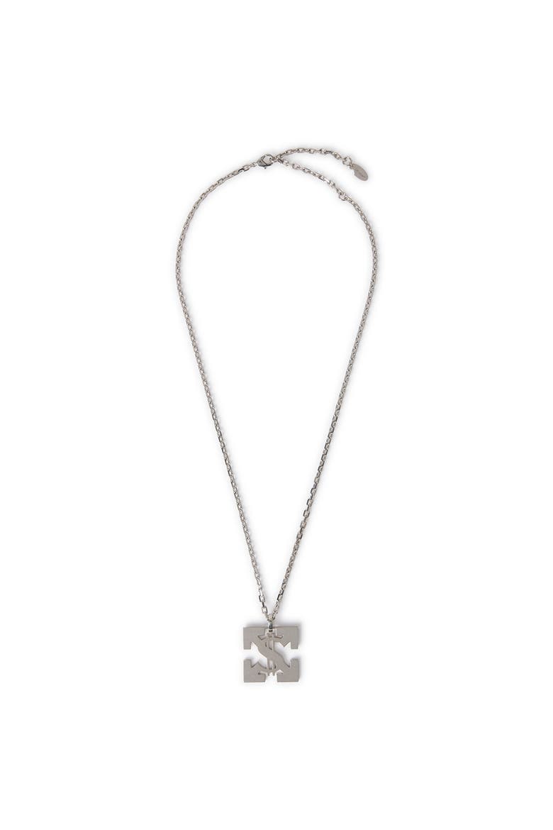 Men's Bling Dollar Chain, Main, color, Silver