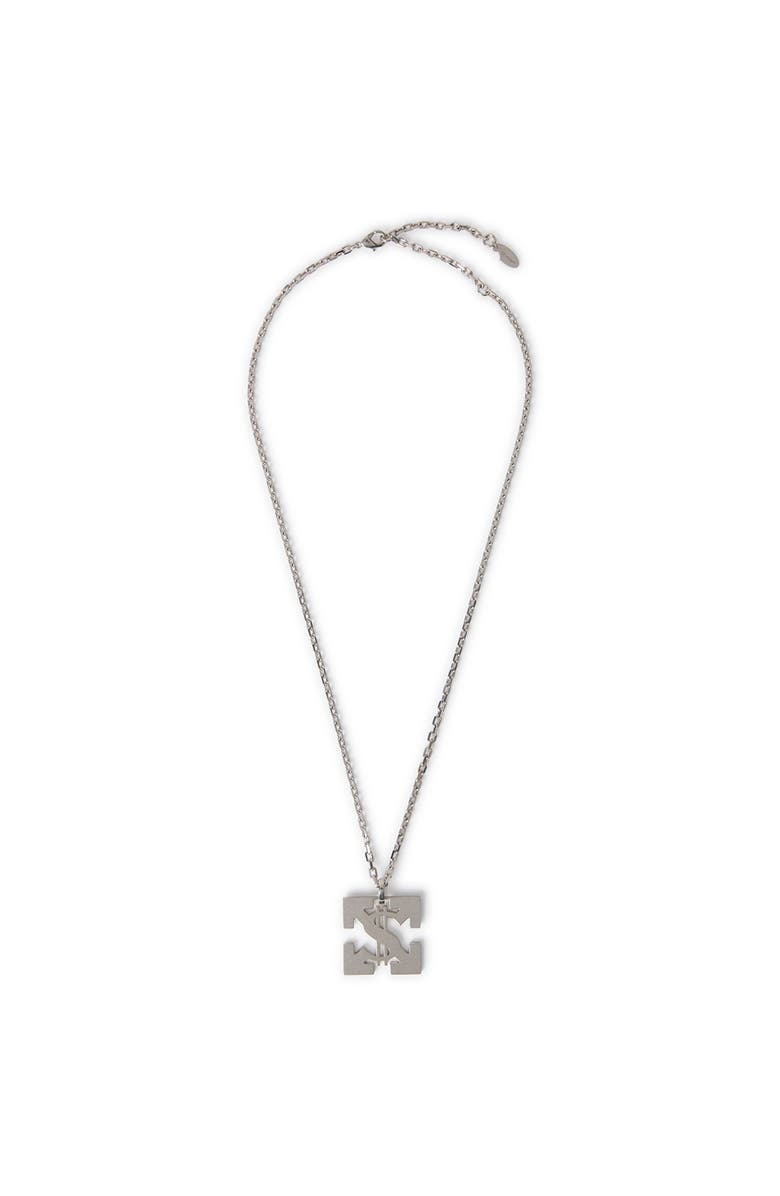 OFF WHITE Men's Bling Dollar Chain, Main, color, Silver